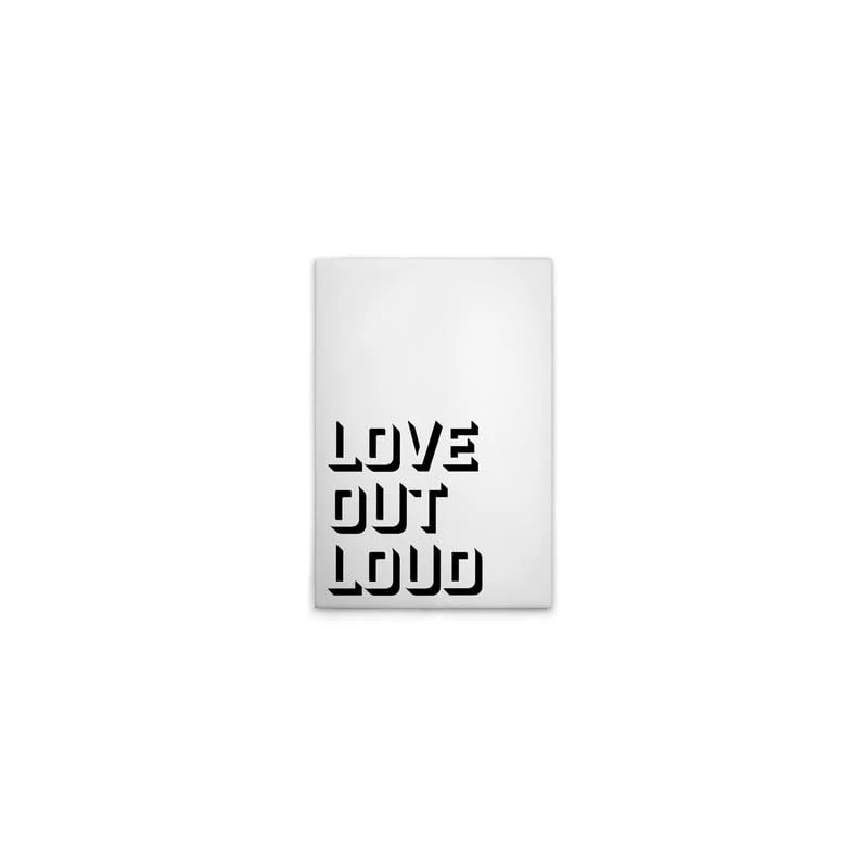 A.S. Création DD133082 Love Out Loud Canvas Picture in White, Black, 40 x 60 cm - Image 1