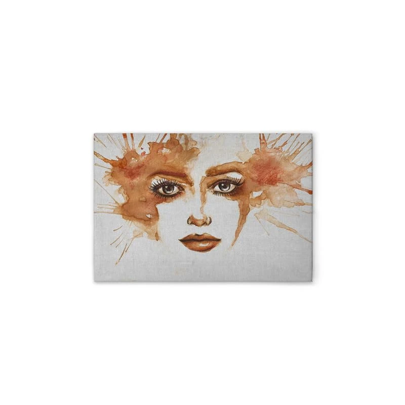 A.S. Création DD132360 Canvas Picture Watercolour Art Wall Picture in Grey Orange 75 x 50 cm