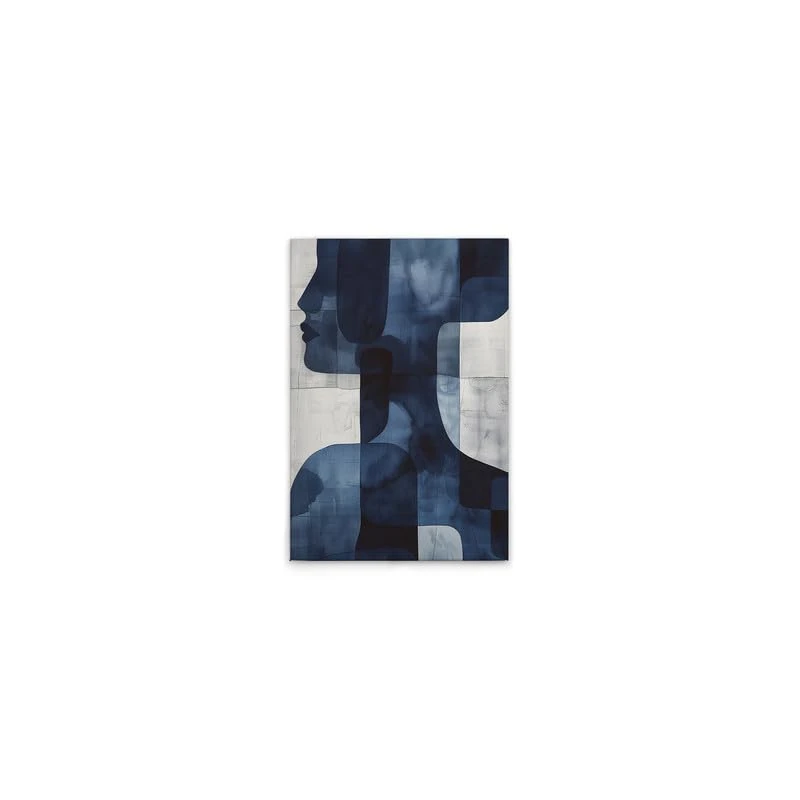 A.S. Création DD133187 Abstract Face Canvas Picture 40 x 60 cm Blue White - Image 1