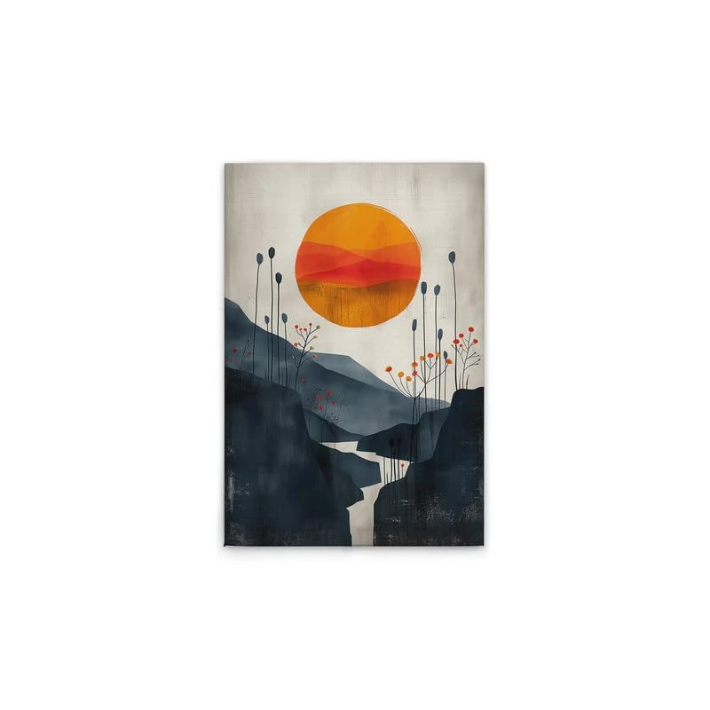 A.S. Création DD133263 Sunset Canvas Picture Orange Blue 50 x 75 cm