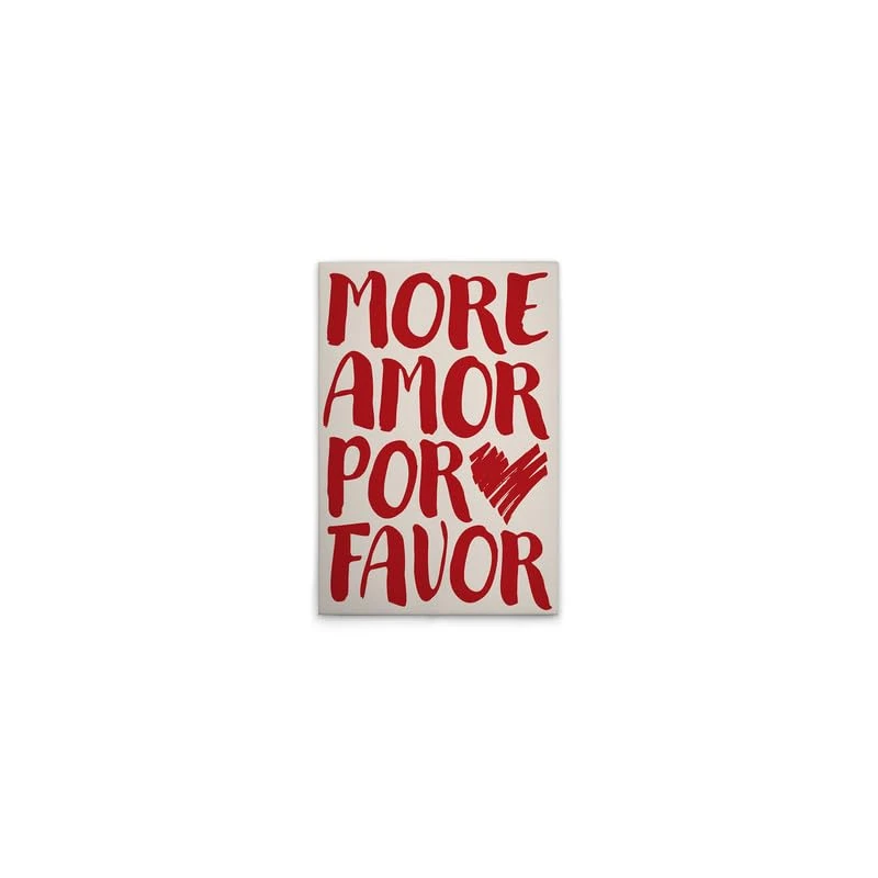 A.S. Création More Amor por Favor DD133015 Canvas Picture Beige Red 40 x 60 cm - Image 1