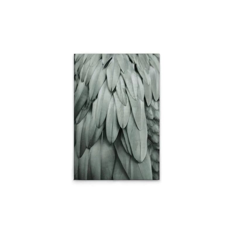 A.S. Création DD131753 Canvas Picture Feathers Modern Wall Picture in Blue, Grey 50 x 75 cm - Image 1