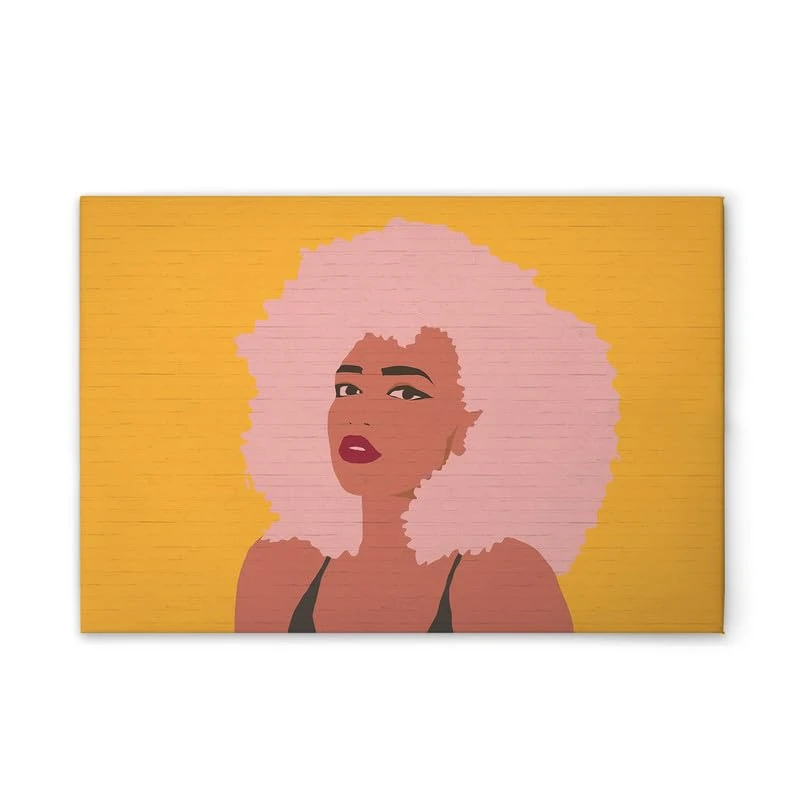A.S. Création Retro Whitney DD132357 Canvas Picture Yellow Pink 120 x 80 cm