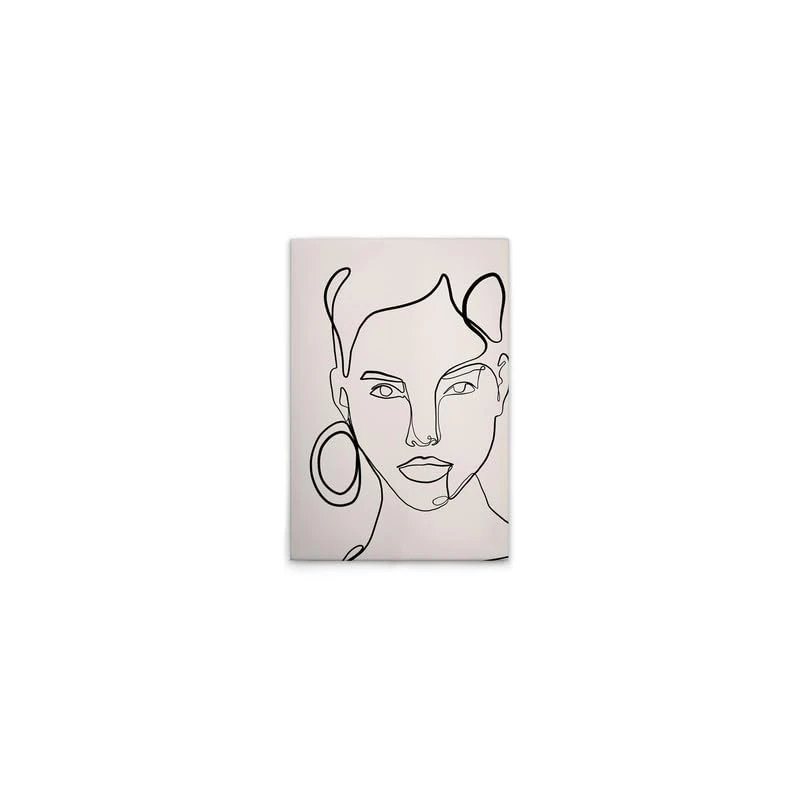 A.S. Création DD132454 Canvas Picture Face Oneliner Wall Picture in Cream Black 40 x 60 cm - Image 1