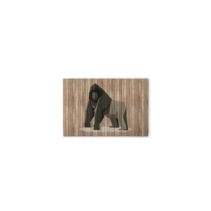 A.S. Création Gorilla DD132054 Canvas Picture Wood Look 60 x 40 cm Brown Grey