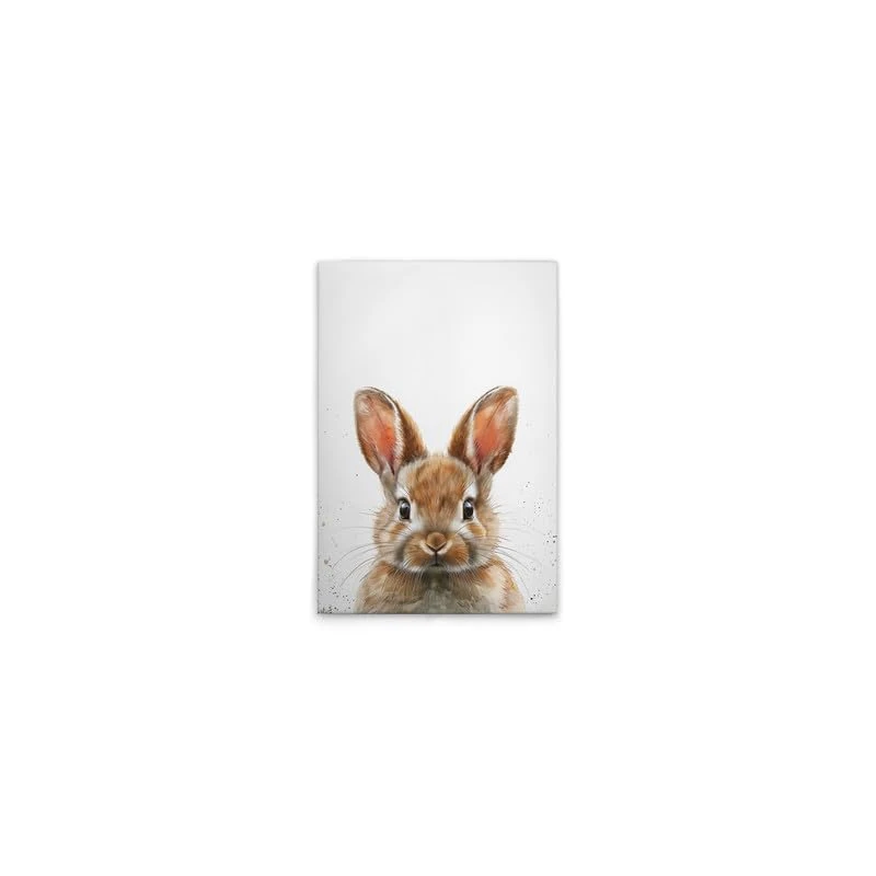 A.S. Création DD133004 Canvas Picture Baby Rabbit Children's Room Wall Picture White Brown 40 x 60 cm - Image 1