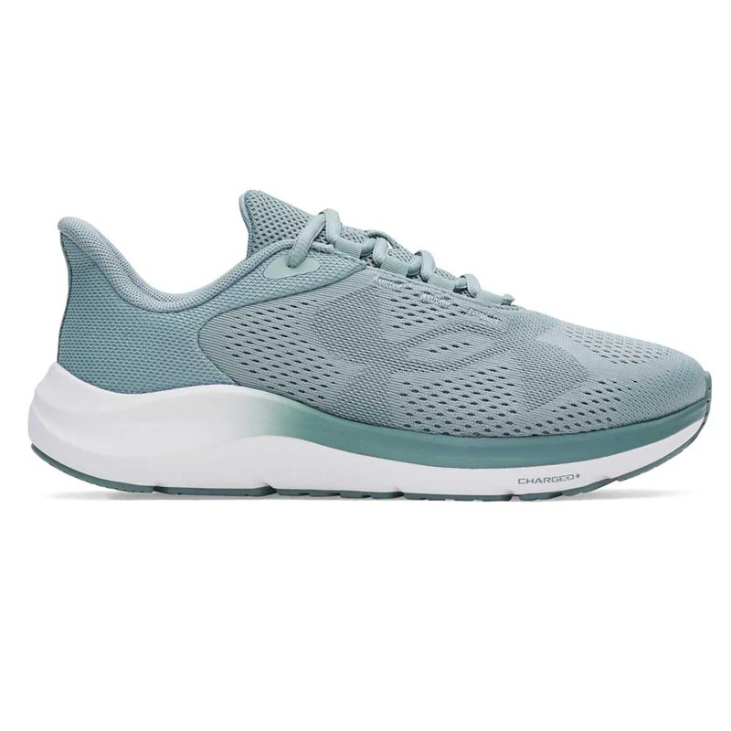Under Armour Women's Charged Pursuit 4 Big Logo, Breathable and Lightweight Running Shoes, Durable Women's Trainers with Traction Sole,Serpentine / Serpentine / Jasper Blue,5.5