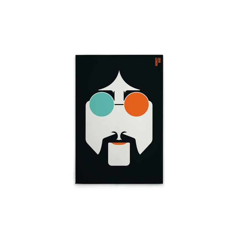A.S. Création DD131948 Retro Lennon Canvas Picture Black Orange 50 x 75 cm - Image 1