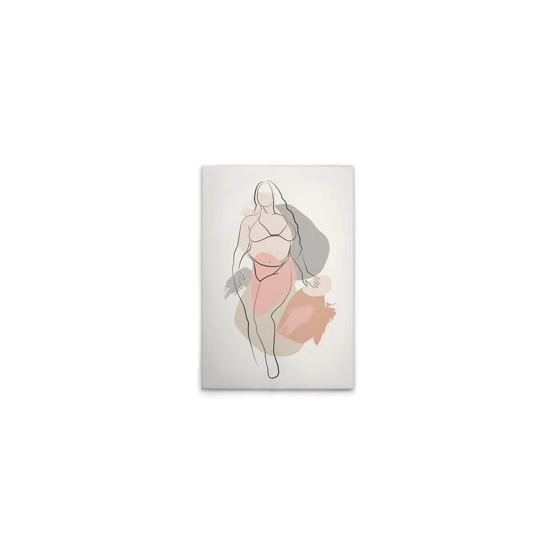 A.S. Création Bodyline Positivity DD132766 Canvas Picture in White, Black, 40 x 60 cm