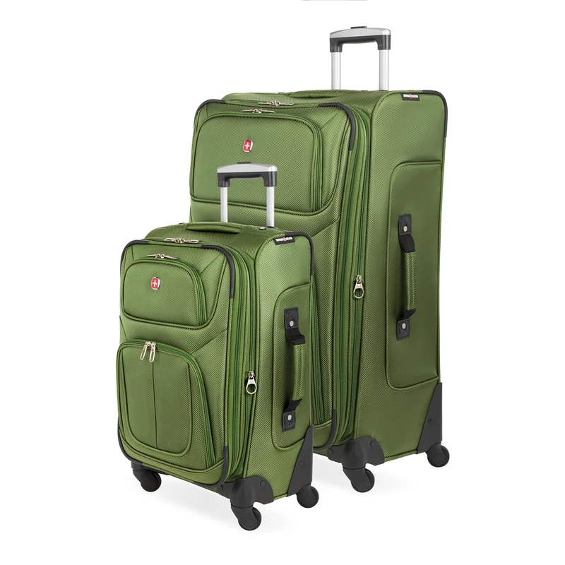 SwissGear Sion Softside Expandable Luggage, Evergreen, 2-Piece Set (21/29), Sion Softside Expandable Luggage