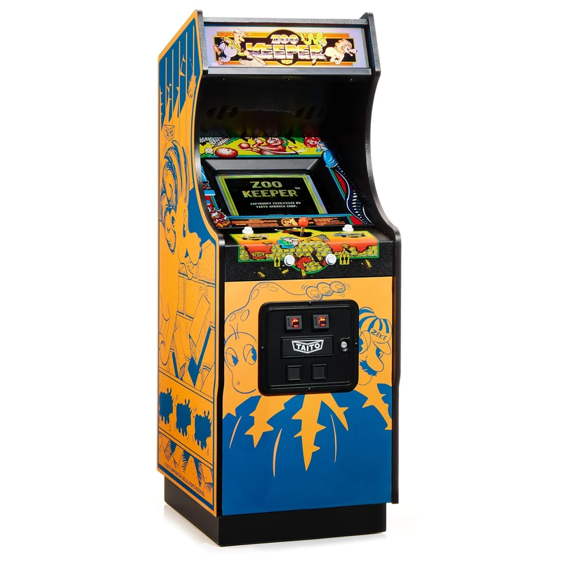 Numskull Quarter Arcades Zoo Keeper Collector's Edition Mini Arcade - 1/4 Scale Authentic Wooden Replica, Original ROM, Rechargeable Battery & 3W Speakers for Retro Enthusiasts [video game] [Custom]