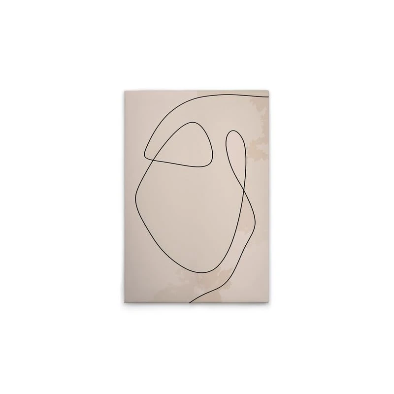 A.S. Création DD132667 Canvas Picture Minimalist Scandinavian Wall Picture in Beige Black 50 x 75 cm - Image 1