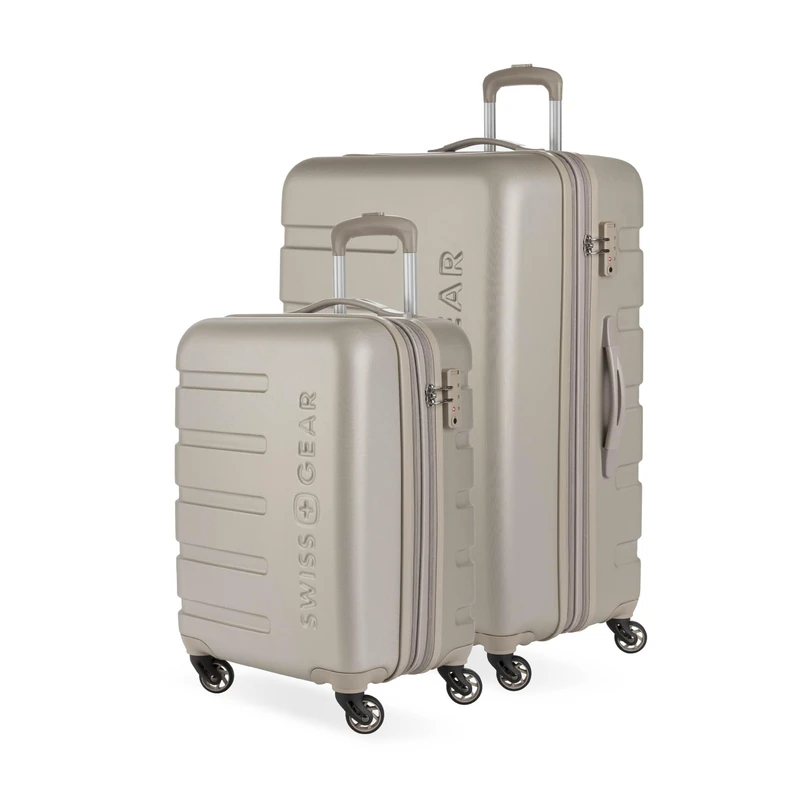 SwissGear 7366 Hardside Expandable Luggage with Spinner Wheels, Sand, 2-Piece Set (19/27), 7366 Hardside Expandable Luggage with Spinner Wheels