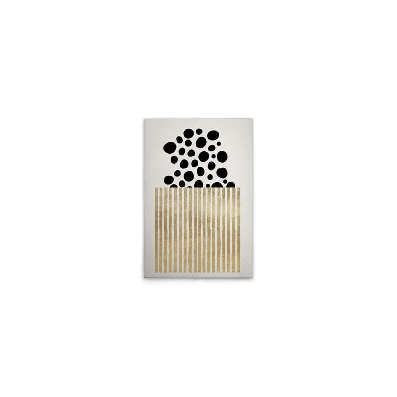 A.S. Création DD131810 Canvas Picture Popcorn Black Gold - Wall Picture in Cream Gold - 40 x 60 cm - Image 1