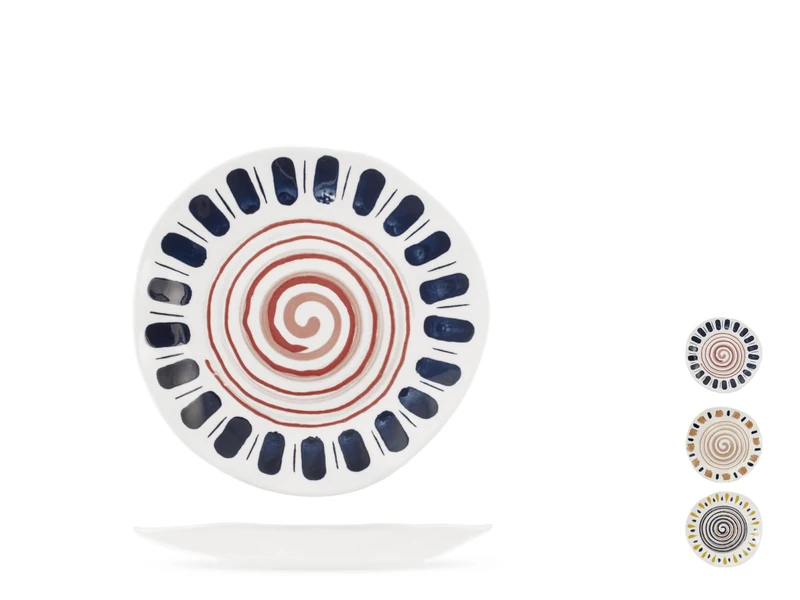 H&H Set of 6 Assorted Boho Fruit Plates 21 cm