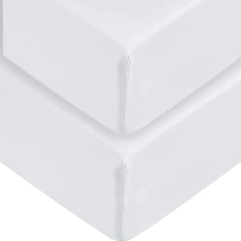 DTEX HOMES 2 x 800 Thread Count - Extra Deep Fitted Sheet 40 cm 16 Inch - 100% Pure Egyptian Cotton Sateen Super Soft Hotel Quality Bedding,Emperor - White