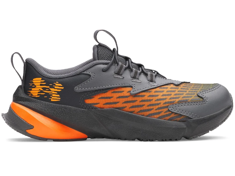 Under Armour Boys' Pre-School Scramjet 7, Lightweight and Breathable Trainers for Kids, Boys' Trainers for Sports and Casual Wear,Anthracite / Jasper Blue / Squad Orange,2