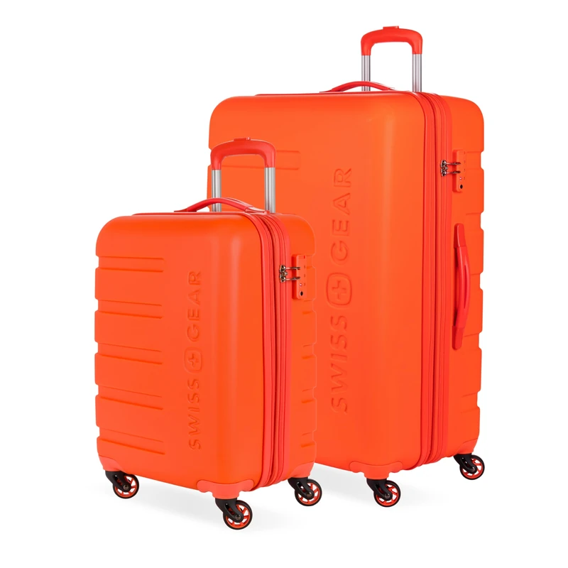 SwissGear 7366, Orange, 2-Piece Set (19/27), Signature Hardside Expandable Luggage with Spinner Wheels