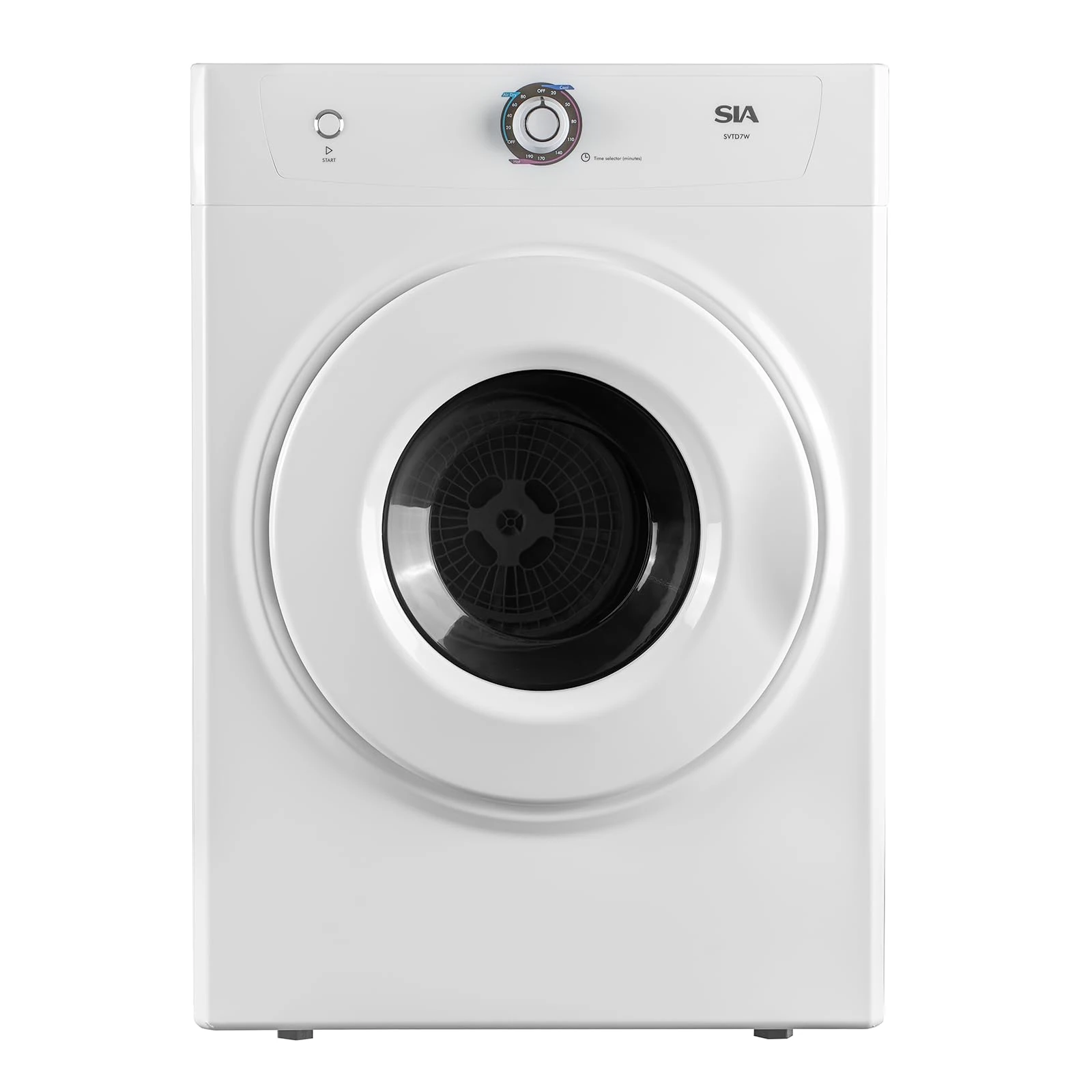 SIA SVTD7W 7kg Freestanding Vented Tumble Dryer, White, C Energy Rating, 3 Drying Modes, 2 Year Parts and Labour Guarantee