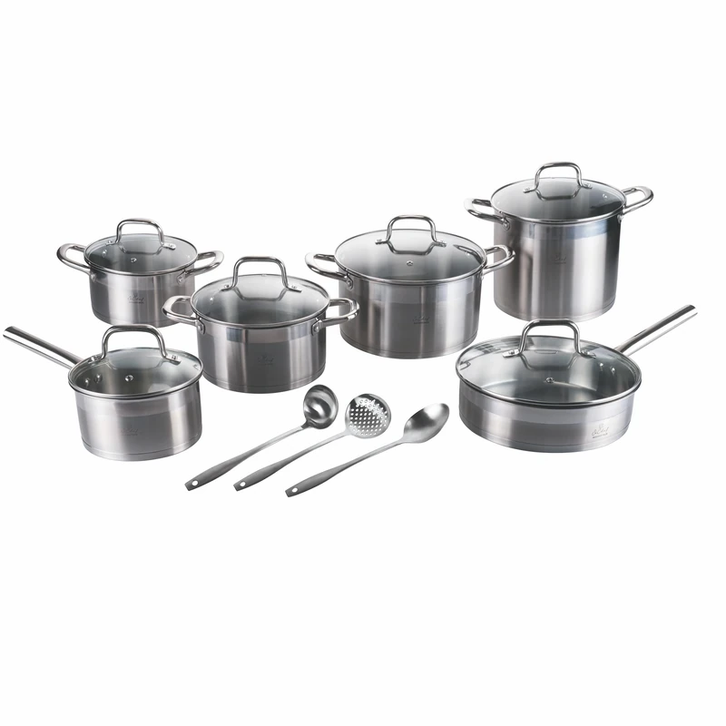 GALILEO SìChef 15 Piece Stainless Steel Induction Battery 18/0 Stainless Steel