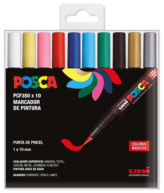Posca marker case PCF-350 Basic Colors 10 pcs