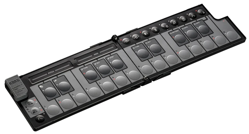 Korg nanoKEY Fold - Foldable 25 Key MIDI Keyboard Controller with USB-C and TRS-MIDI - Black