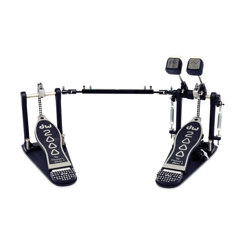 DW 2002A | 2000 Series Double Bass Pedal | Perfect for Drummers at Every Stage | Robust, All-Metal Frame with Single Chain Accelerator | x2 Two-Way Beaters | Anti-Skid Design
