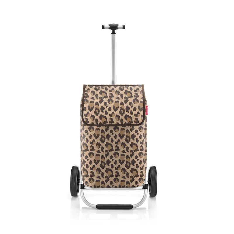reisenthel Shopping Trolley - Lightweight, Spacious Shopping Trolley for Weekly Shopping, Leo Macchiato, shopping trolley leo macchiato