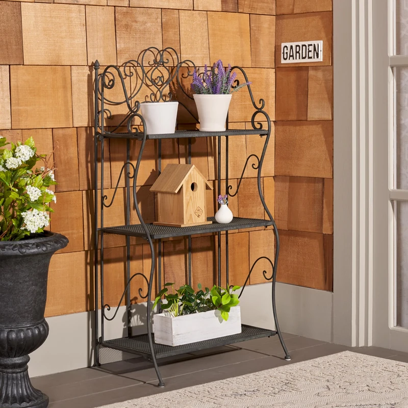 Safavieh Modern Metal Outdoor Shelf - Image 1