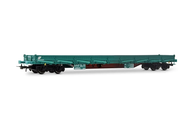 Rivarossi HR6552 FS, 4-axle stake wagon wagon type Res, green livery, empty, ep. VI, Wagon rolling stock