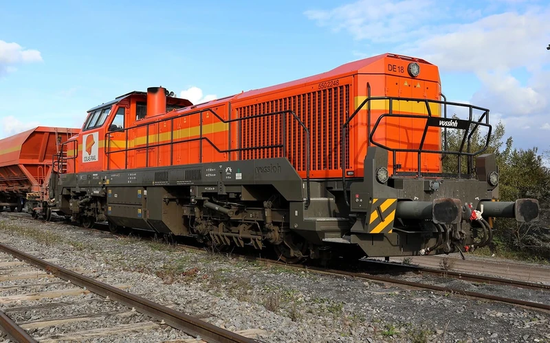 Jouef HJ2440 Colas Rail, diesel locomotive Vossloh DE 18, orange-yellow livery, ep. VI, Diesel Locomotive