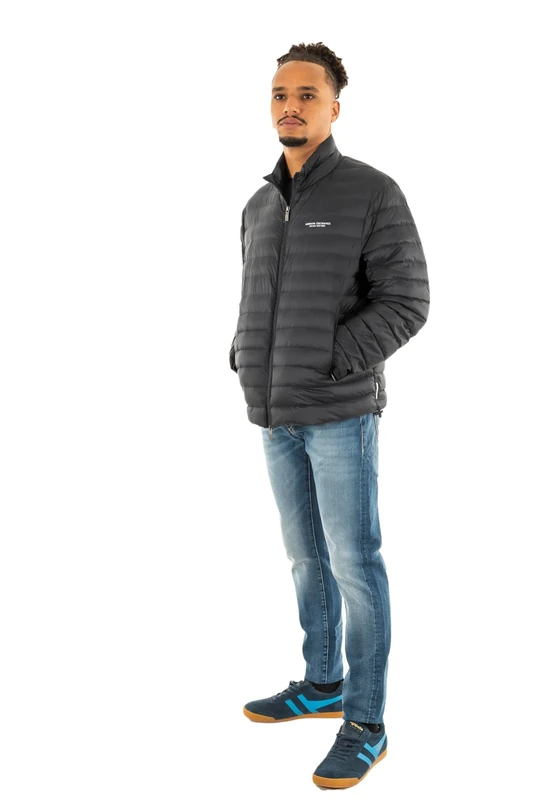 Armani Exchange Men's Essential, Light Padding Milano-New York Side Logo Jacket, deep Navy, M