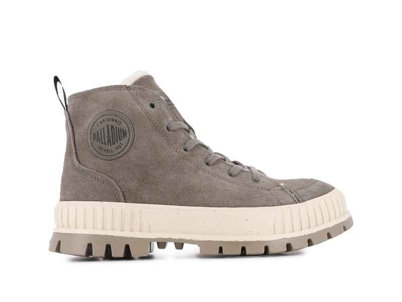 Palladium Mixed Pallashock Zip Warm Ankle Boots, grey, 7 UK