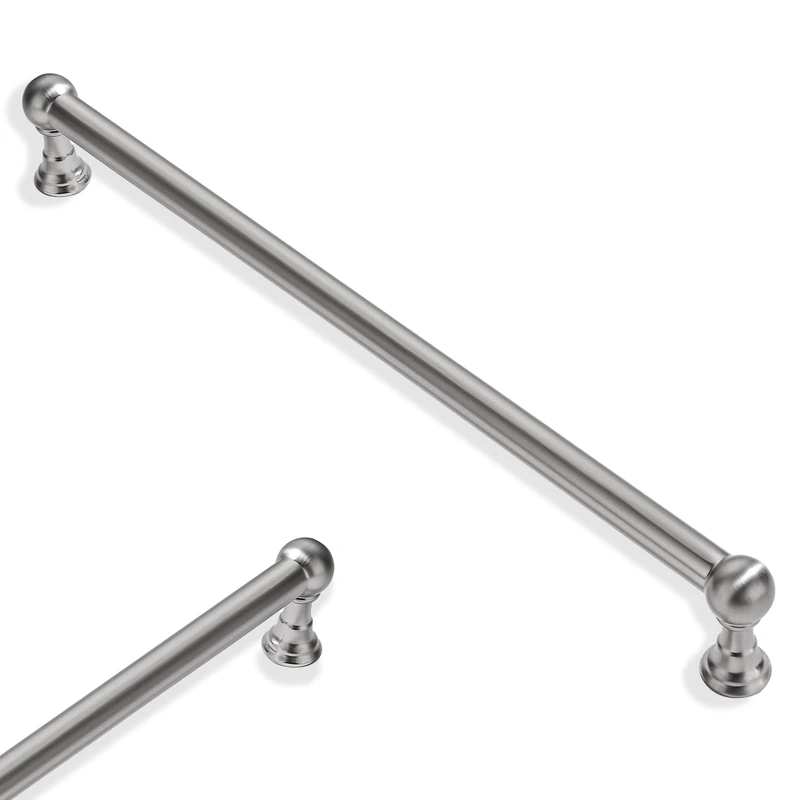 ZAUYX 10 Pack 10 Inch Hole Center Brushed Nickel Cabinet pulls 100% Solid Heavy Duty Dresser Pulls Cabinet Drawer Pulls for Kitchen Cupboard Hardware