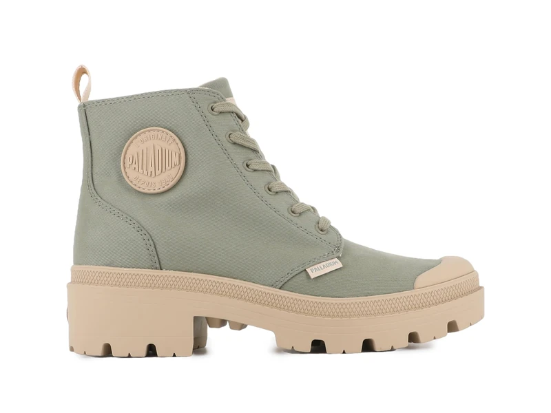 Palladium Women's Pallabase Twill Ankle Boot, Green, 4.5 UK - Image 1
