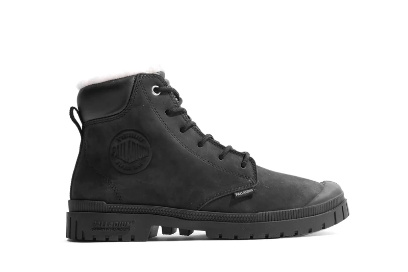Palladium Unisex Sp20 Cuff LTH Wp Wl Ankle Boot, Black, 12 UK