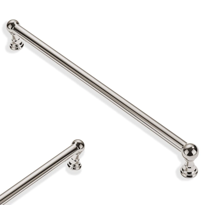 ZAUYX 10 Pack 10 Inch Hole Center Polished Nickel Cabinet pulls 100% Solid Heavy Duty Dresser Pulls Cabinet Drawer Pulls for Kitchen Cupboard Hardware
