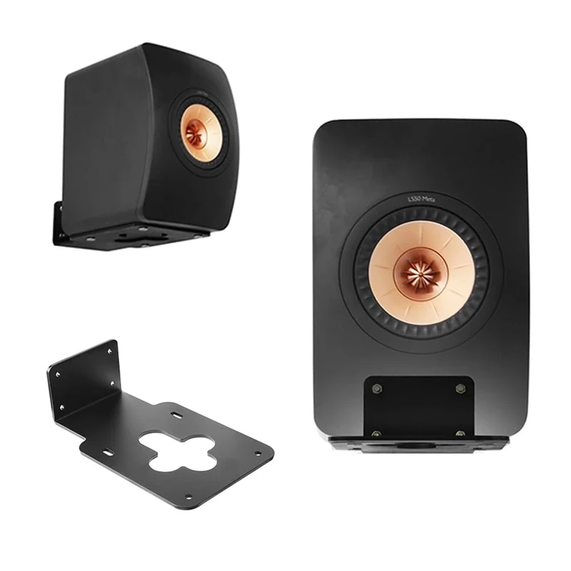 EUGOOCX Speaker Wall Mount Bracket for KEF LS50 Meta Bookshelf Speakers, Aluminum Alloy Wallmount Stand for Home Audio Speakers, Sturdy Support and Easy to Install (1 Pack)
