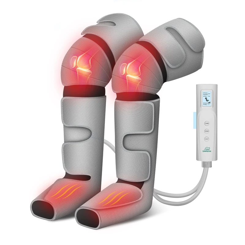 Snailax Leg Massager with Heat, Compression, Knee Massager with 3 Modes & 3 Intensities, 4D Kneading Calf Massage Machine for Most Size, Gifts for Men Women