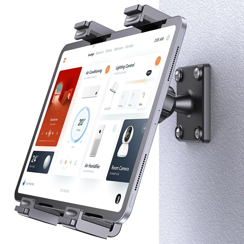 OHLPRO Tablet Wall Mount Holder, Drilled Screw Mounting iPad Wall Mount with 360° Adjustment, Universal Tablet Holder Clamp Compatible with for 7-11'' iPad, eReader, Kindle Fire HD, Galaxy Tab