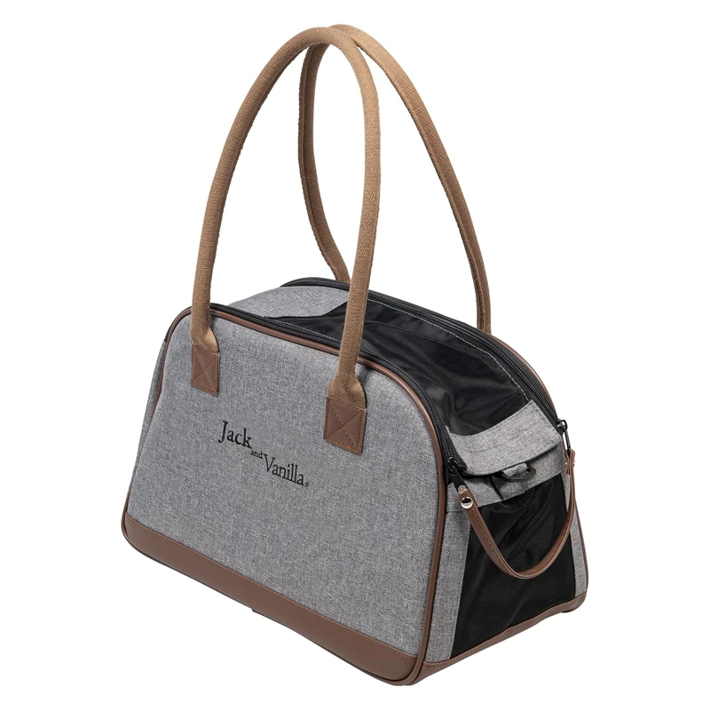 JV BIZOU Draagtas Grijs/Bruin-41x20x25cm