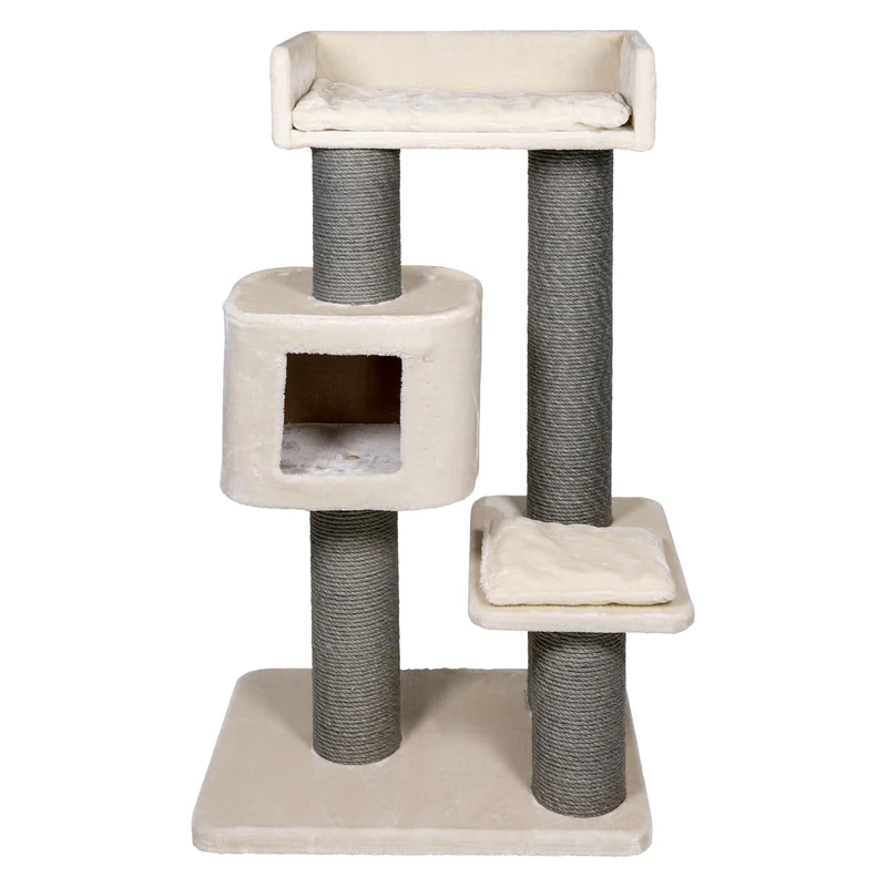 JACK AND VANILLA, Elegant scratching post for cats, modern and clean design, durable materials, easy to clean, dimensions 70 x 50 x 120 cm, beige, scratching post - Image 1