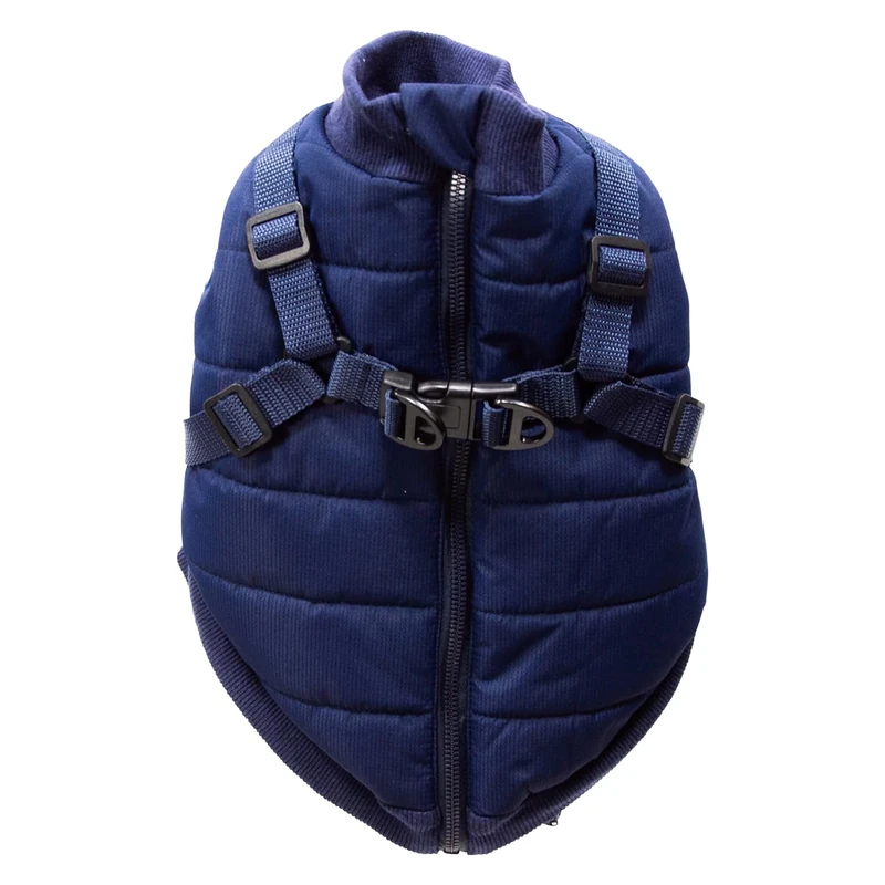 JACK AND VANILLA, 5Th Avenue Dogwalk Stylish Outdoor Jacket for Dogs, Wind and Rain Protection, Adjustable for Optimal Comfort, Machine Washable, Size XL, Dark Blue, Model 5Th Avenue Dogwalk - Image 1