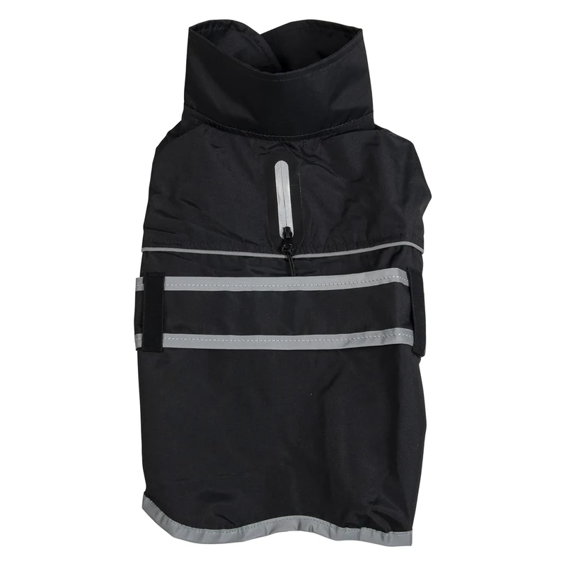 JACK AND VANILLA, Expedition Black Raincoat for Outdoor Activities, Size XXXL, Length 70 cm, Water-Resistant Fabric, Optimal Comfort, Stylish and Versatile Design