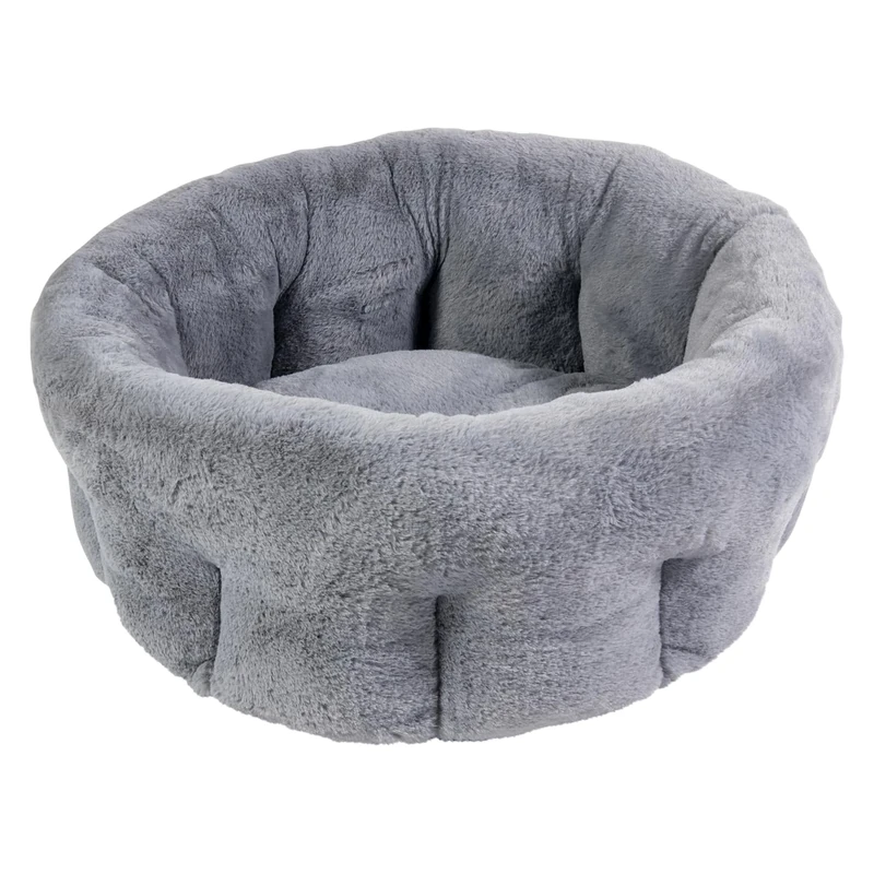 JACK AND VANILLA, Comfortable Raised Pet Bed, Modern and Stylish Design, Durable Fabric, Lightweight and Easy to Carry Ideal Indoor/Outdoor, M 70 x 70 x 26 cm, Light Grey, Softy Model
