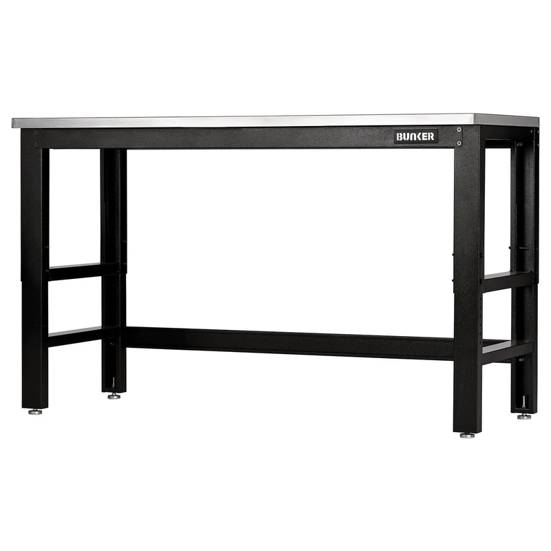BUNKER 28090 Workbench with Stainless Steel Worktop, 1550mm
