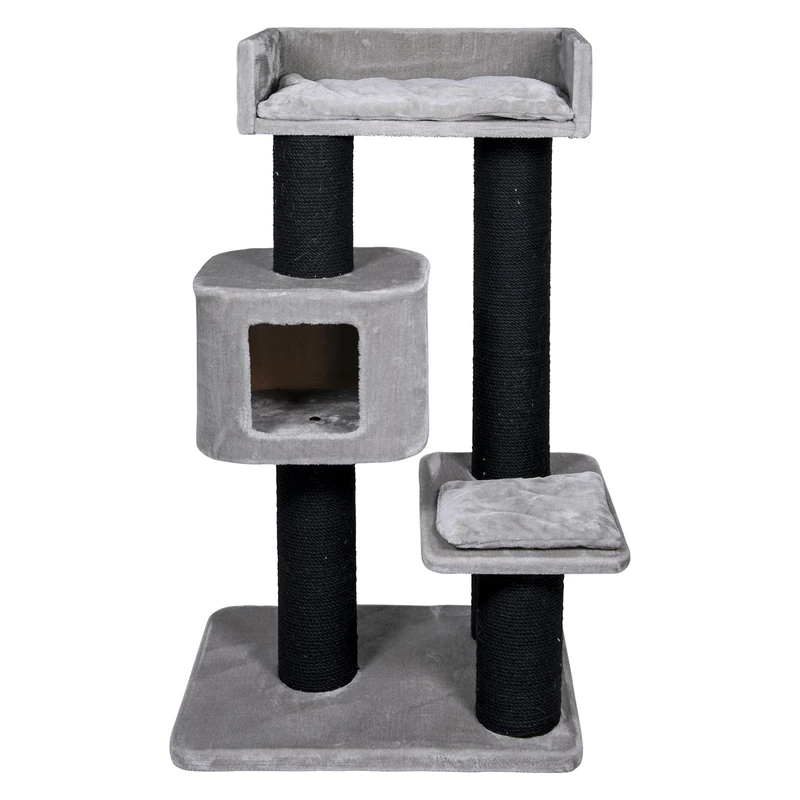 JACK AND VANILLA, Modern scratching post for cats, elegant and durable design, ideal for scratching and playing, dimensions 70 x 50 x 120 cm, colour: grey, scratching post