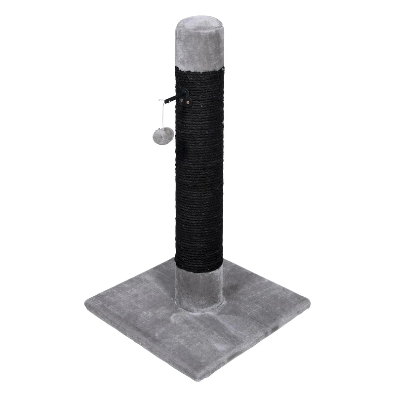 JACK AND VANILLA, Modern cat scratching post, stylish grey and black design, durable materials, dimensions 40 x 40 x 75 cm, rest and play area, easy to clean, scratching post
