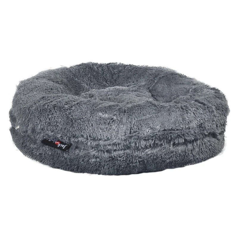 JACK AND VANILLA, Long Plush Bean Bag for Dogs and Cats – Comfortable and Soft, Ideal for Rest and Play, Perfect for Pets, Colour: Grey, Size 70 cm