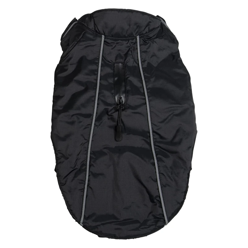 JACK AND VANILLA, Waterproof Dog Coat, Windproof, Easy to Care, for Size M, Length 40 cm, Colour: Black, Expedition Model
